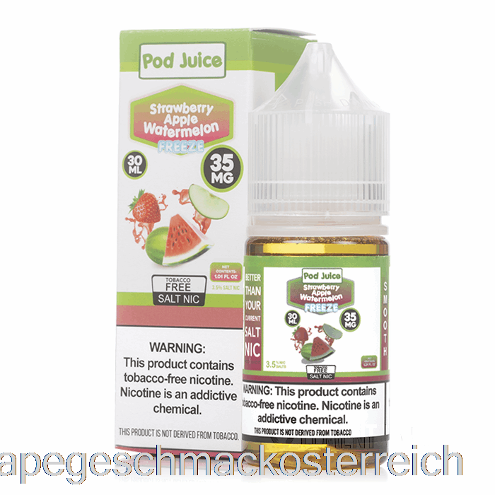 Erdbeer-Apfel-Wassermelone Einfrieren – Schotensaft – 30 Ml, 55 Mg Vape-Geschmack